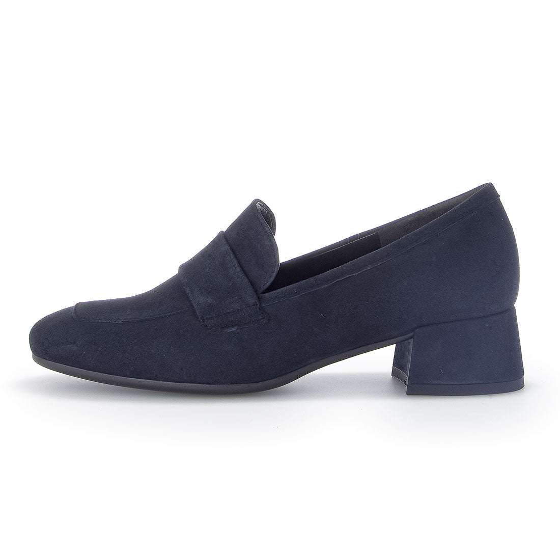 GABOR Blue suede loafer with heel,