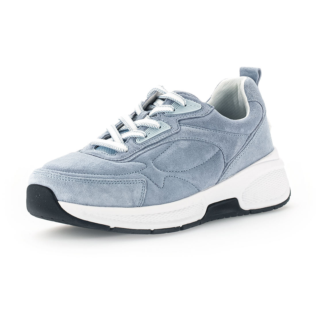 ROLLINGSOFT Light blue suede sneaker with laces,