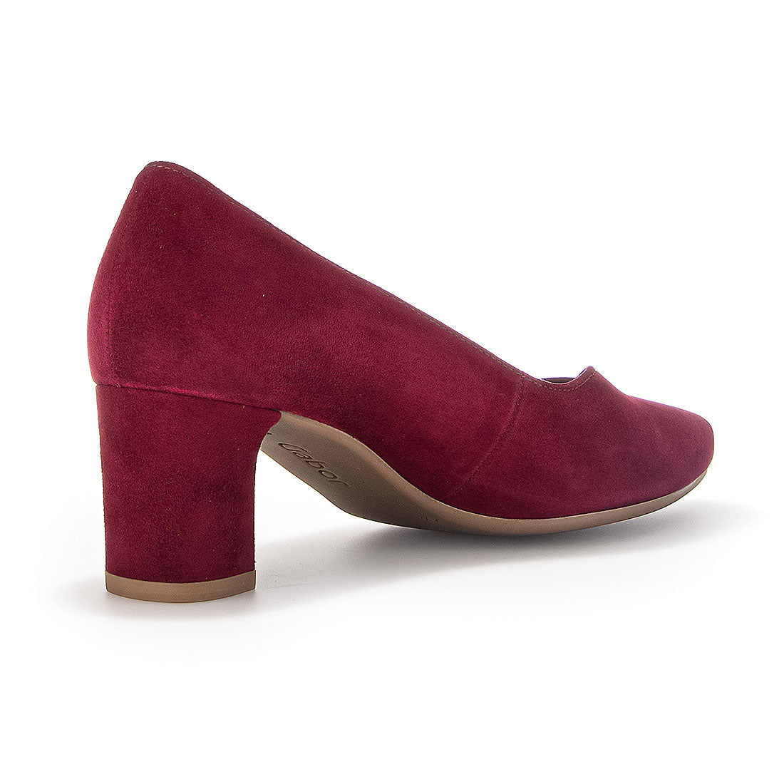 GABOR Bordeaux red suede pump width G,
