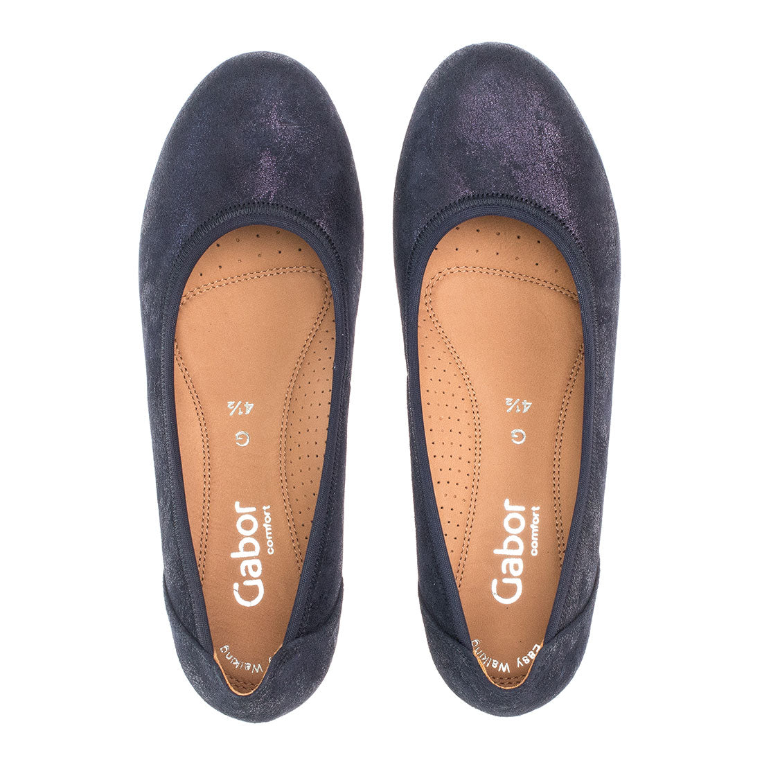 GABOR Blue nubuck with metallic effect,