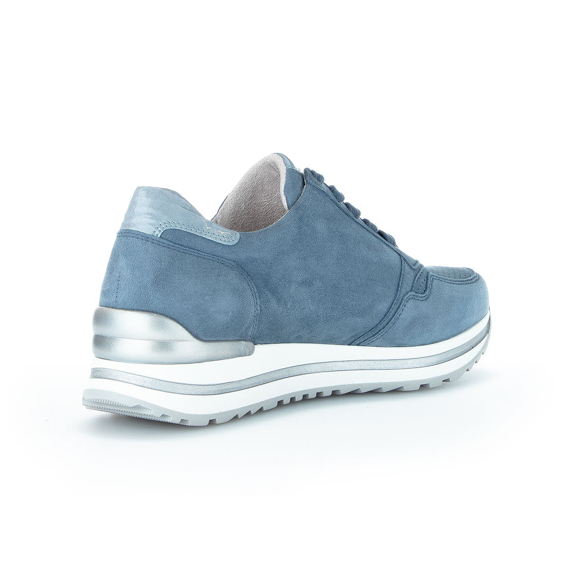 GABOR Light blue suede sneaker with zipper,
