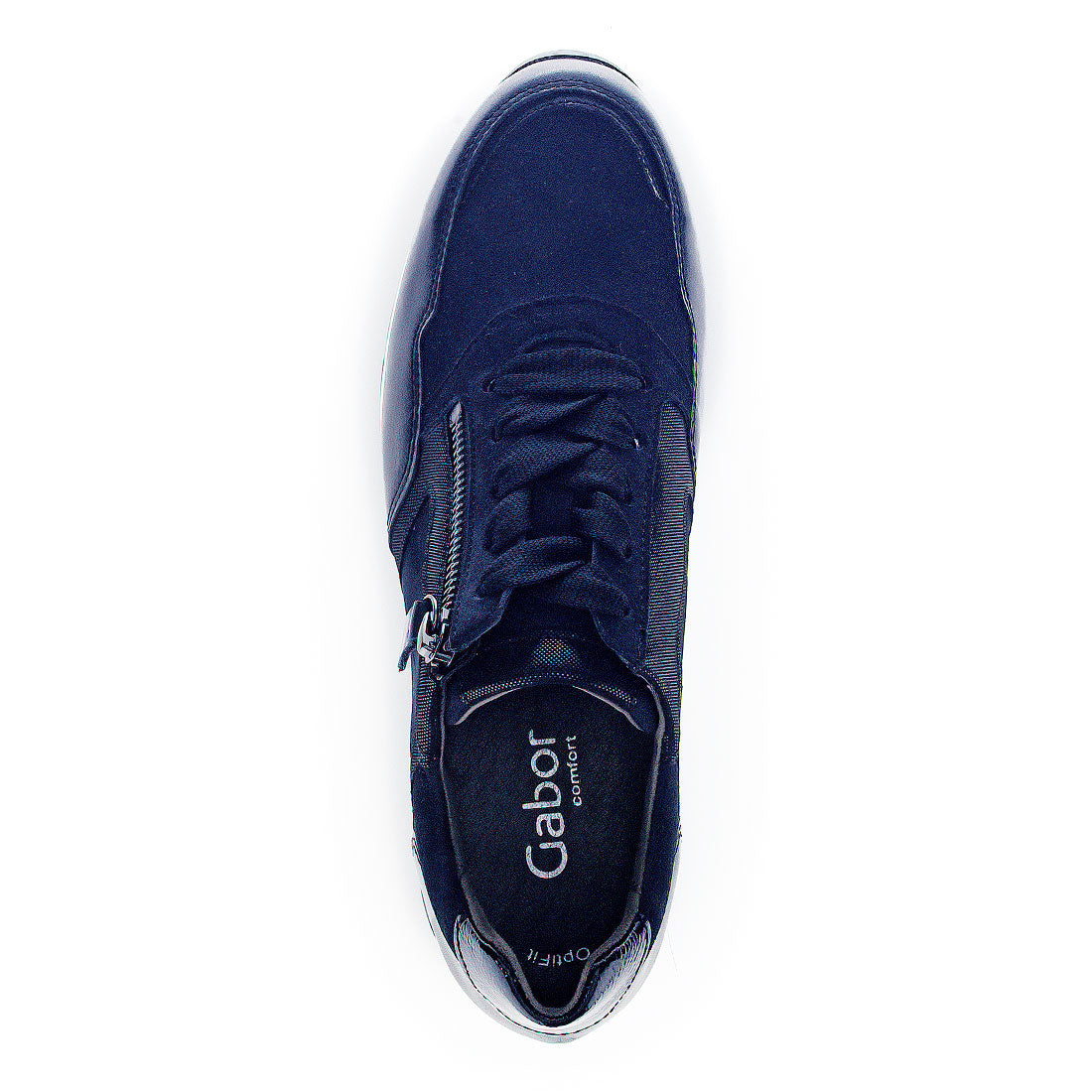 GABOR Dark blue suede/ leather with width H,