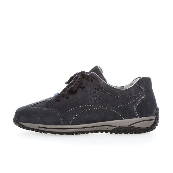 GABOR Dark blue nubuck with stitching,