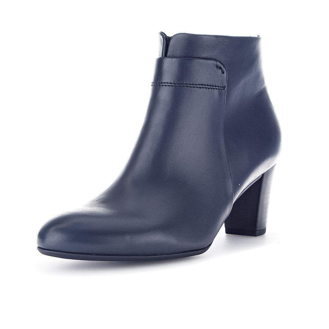 GABOR Dark blue leather boot with pointed toe,
