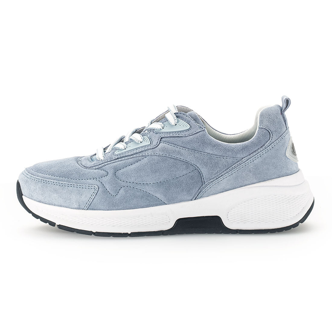 ROLLINGSOFT Light blue suede sneaker with laces,