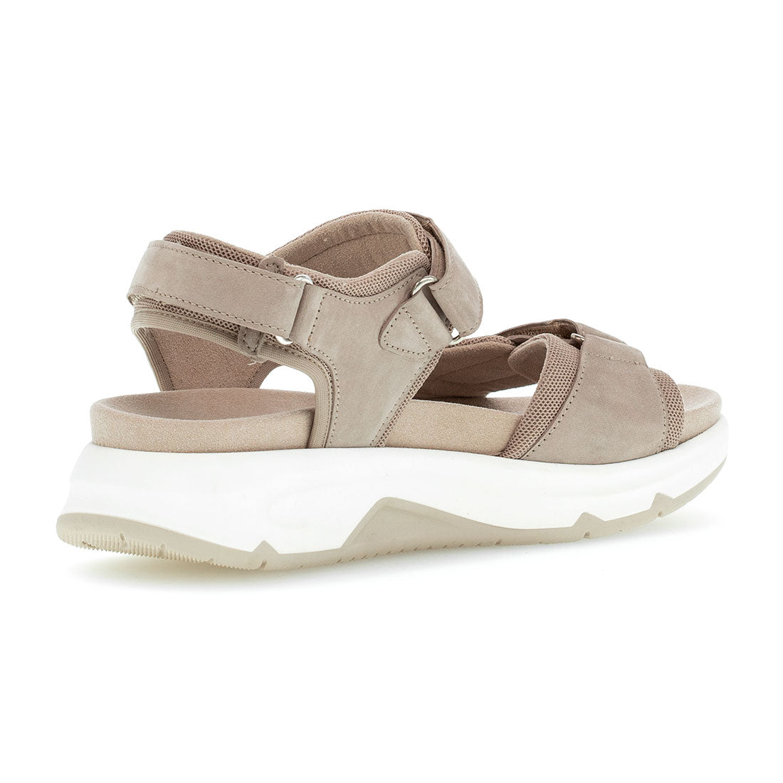 ROLLINGSOFT Sand nubuck sandal with Velcro straps,