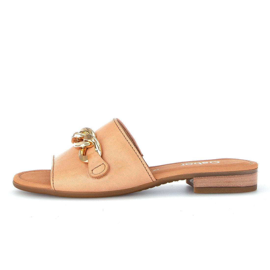 GABOR peanut skin sandal with chain,