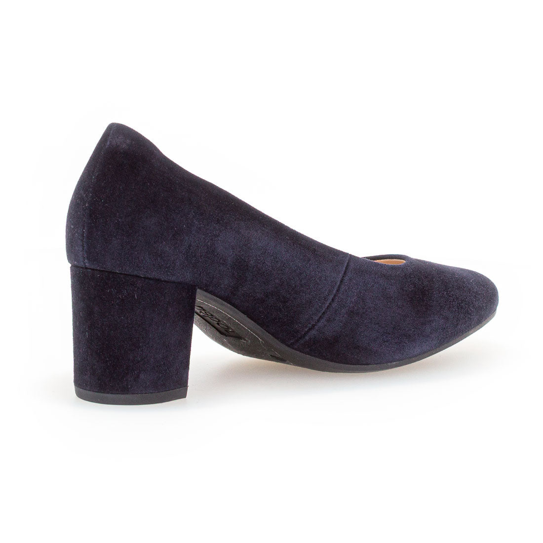 GABOR Dark blue suede pump with pointed toe,