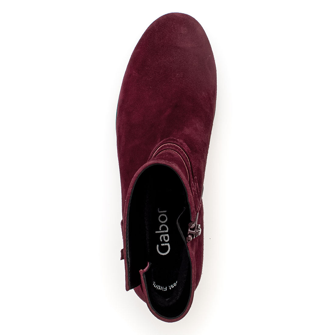 GABOR Bordeaux red suede boot,