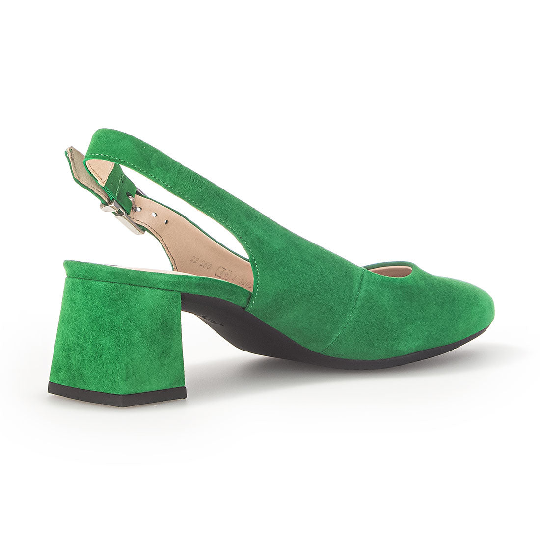 GABOR Green suede sling back,
