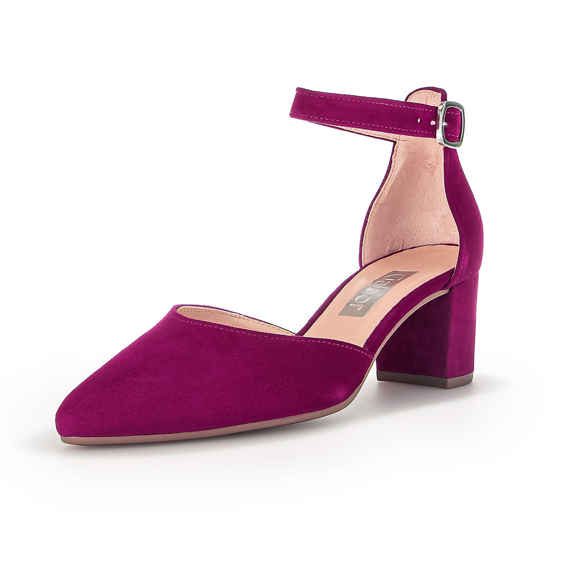 GABOR Orchid suede shoes with ankle strap,