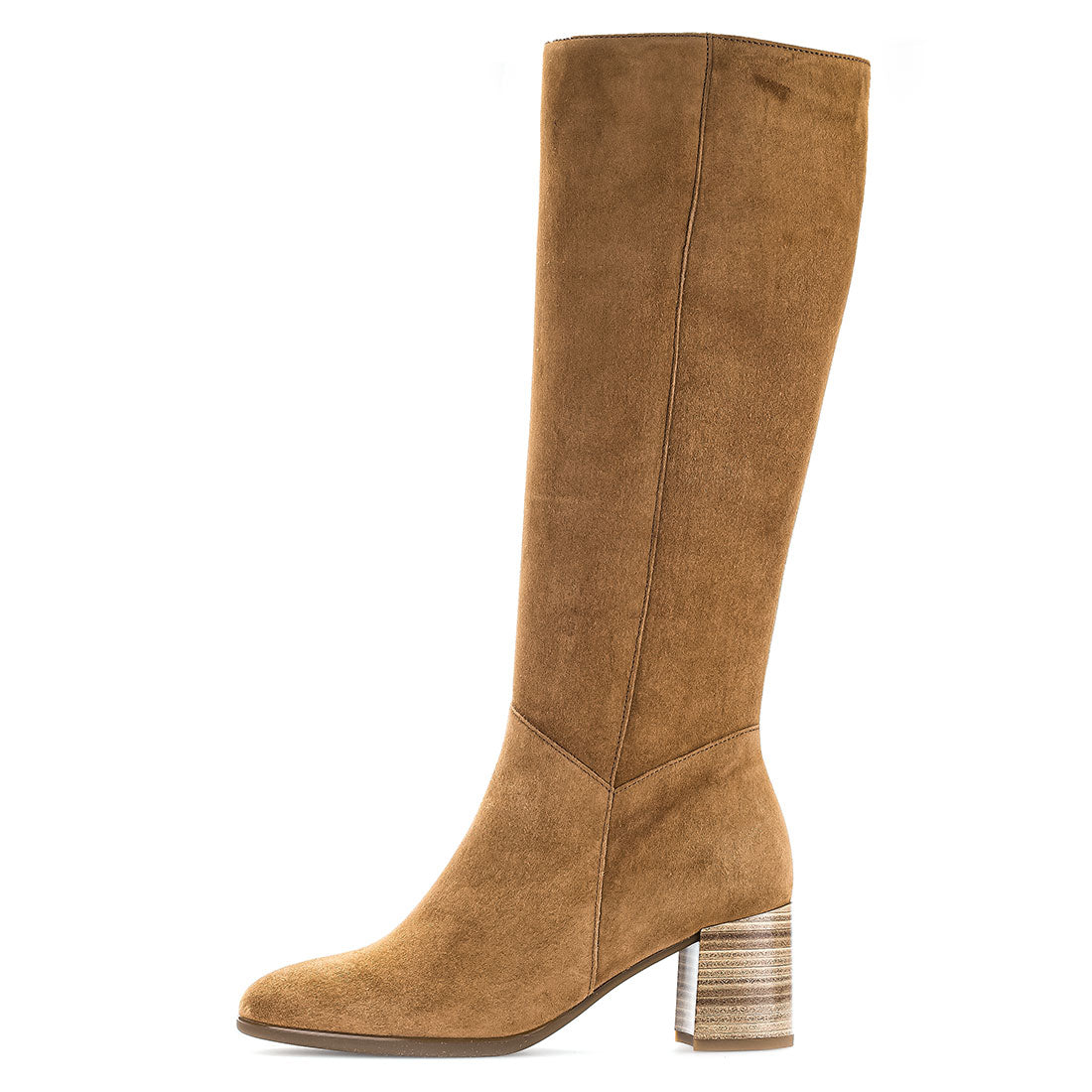GABOR Camel long suede boot shaft M,