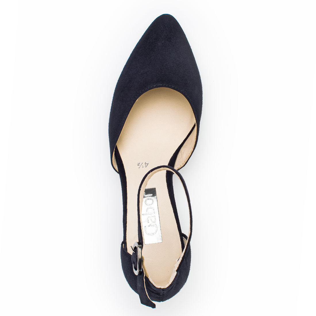 GABOR Blue suede shoes with ankle strap,