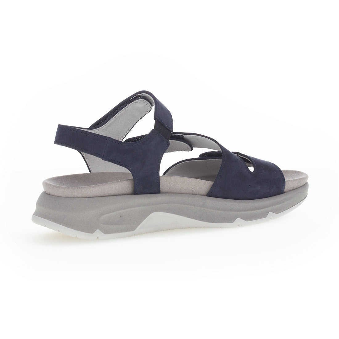 ROLLINGSOFT Blue nubuck sandal with Velcro,