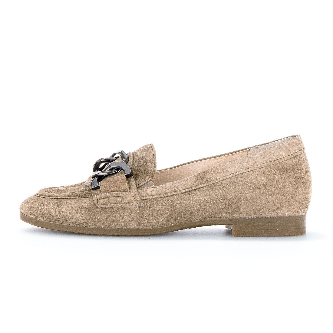 GABOR sand suede loafer with bit,