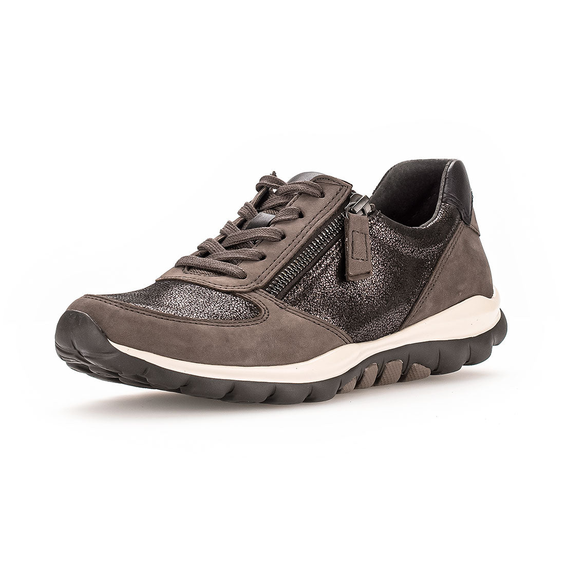 ROLLINGSOFT Dark gray nubuck oil with 2 zips,