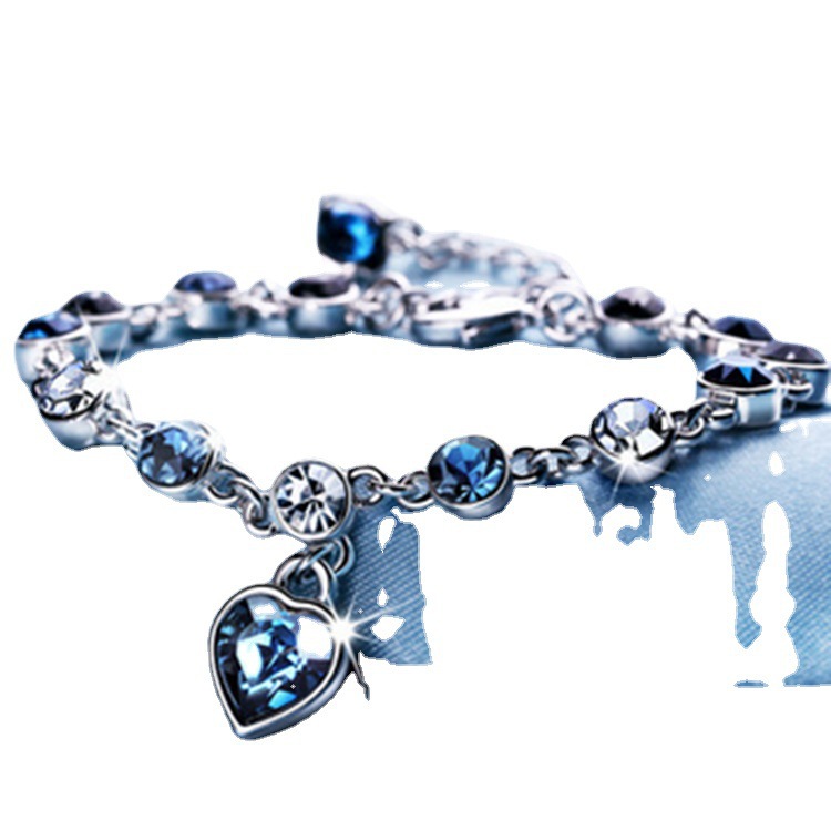 Women's Heart of the Ocean Bracelet Set with