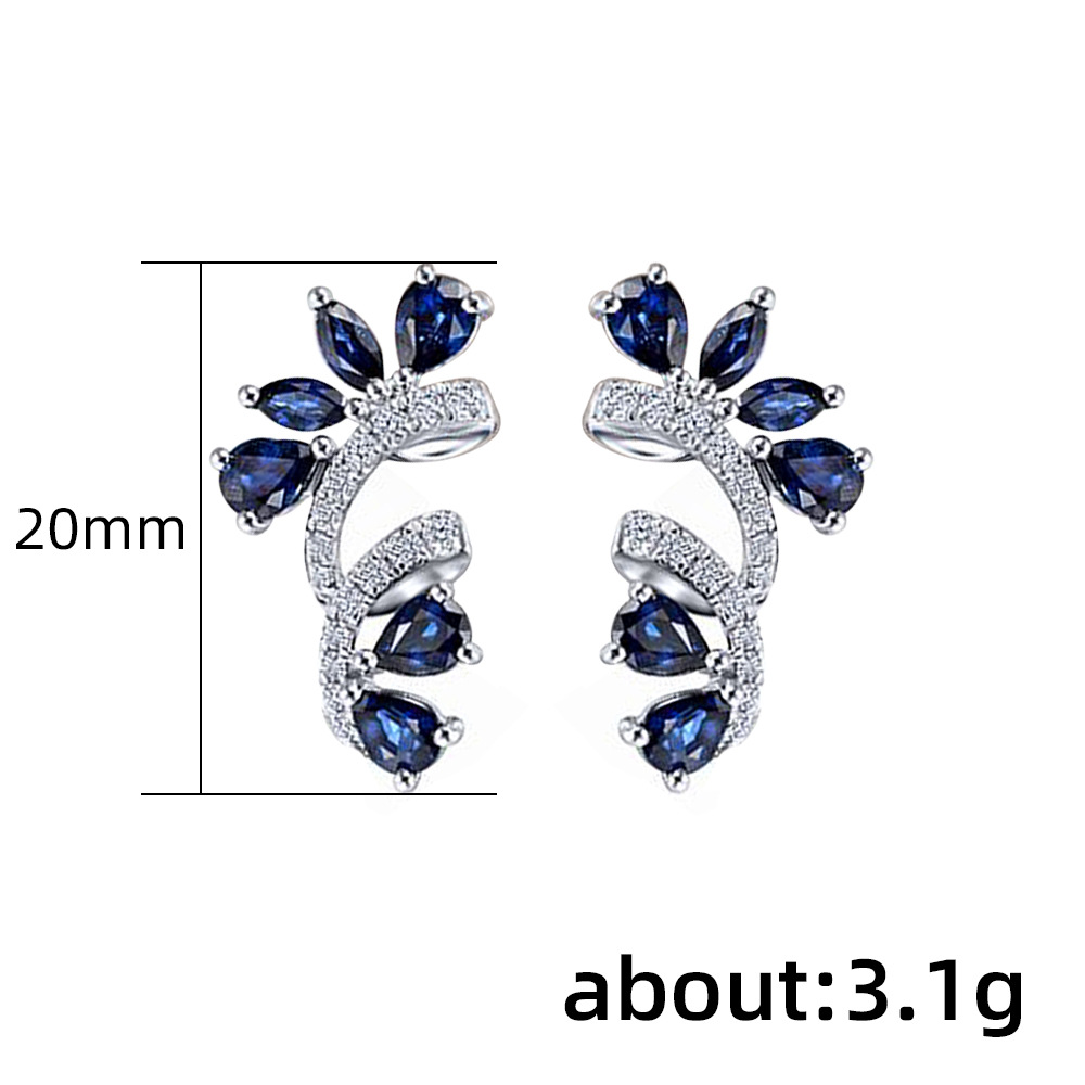 High end and niche design flower vine earrings