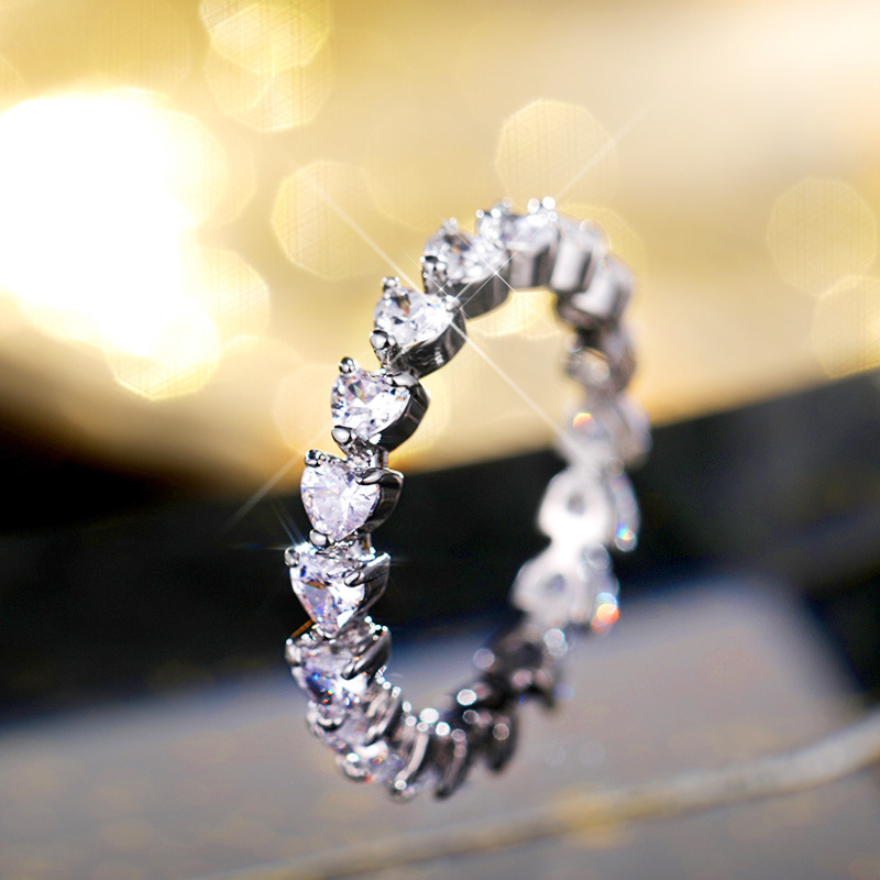 Sweet Instagram Style Full Circle Heart shaped Ring for Women