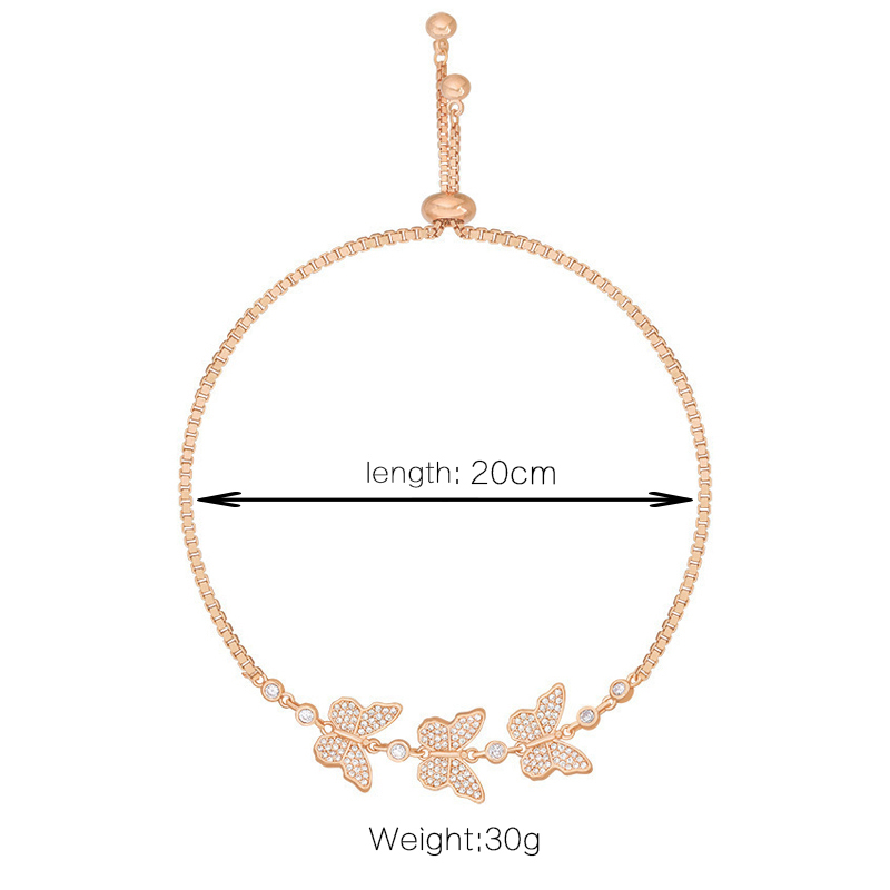 Stylish Butterfly Micropaved Bracelet