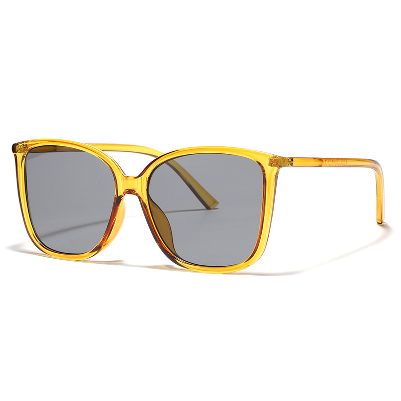 Millennium style pink transparent large frame square glasses