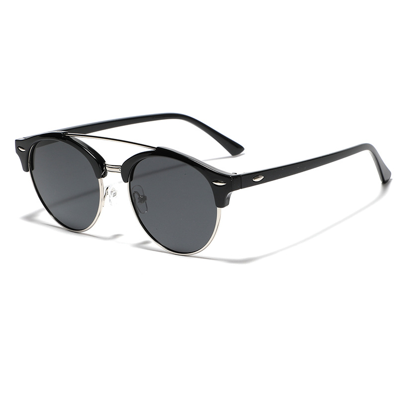 Metal double beam rivet circular polarized