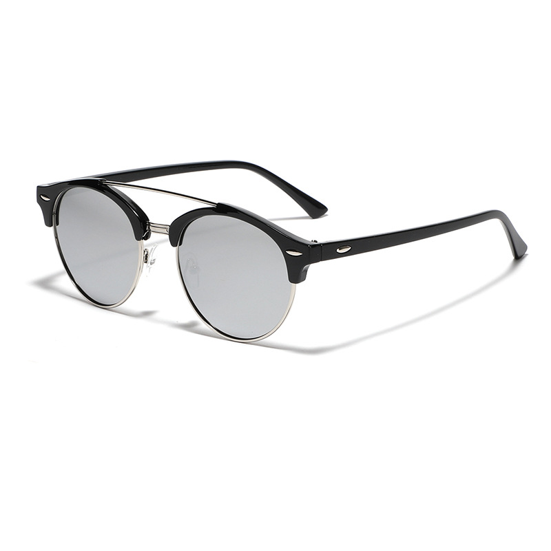 Metal double beam rivet circular polarized