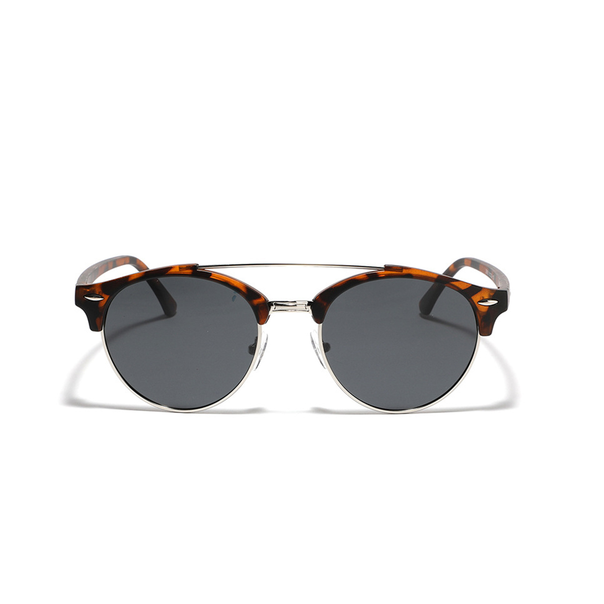 Metal double beam rivet circular polarized