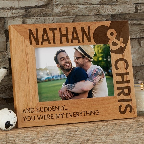 My Heart Engraved Wood Picture Frame – 4 x 6