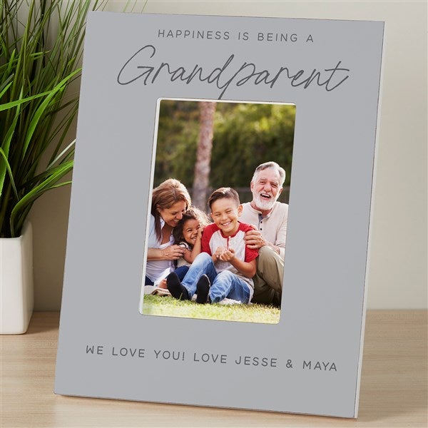 Happiness is Being a Grandparent Personalized 4×6 Tabletop Frame- Vertical