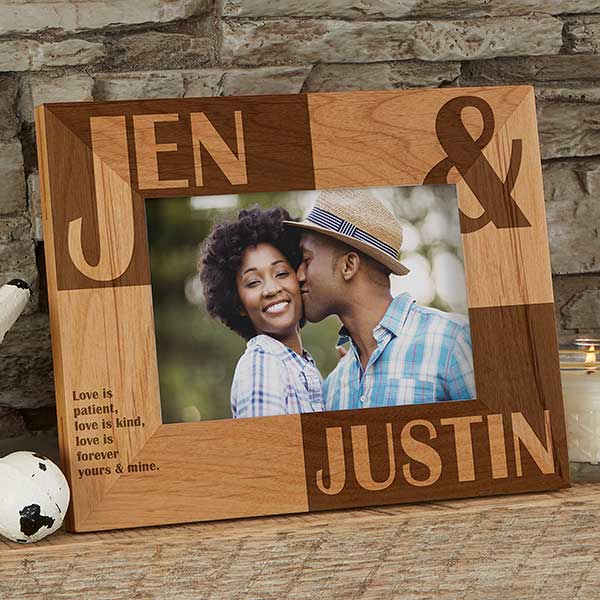 Because Of You Personalized Frame- 4 x 6