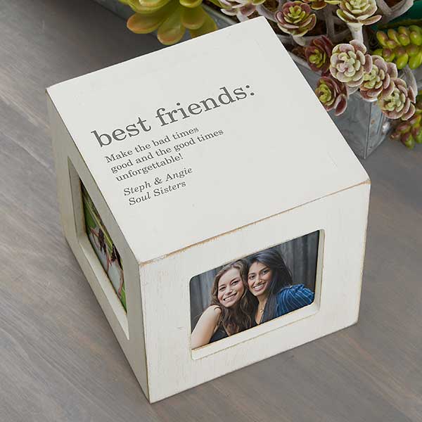 Special Friendship Personalized Photo Cube – White