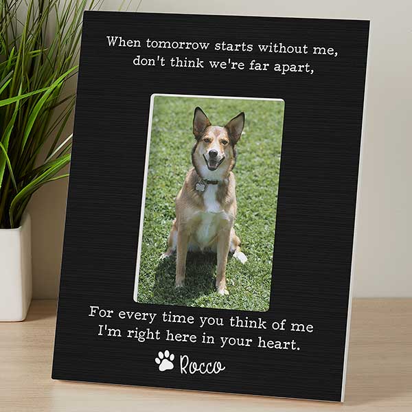 Pet Memorial Personalized 4×6 Easel Back Frame- Vertical