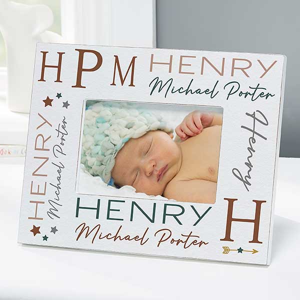 Star Struck Baby Boy Personalized 4×6 Tabletop Frame – Horizontal