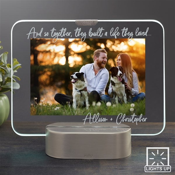 Together They Built a Life Personalized Light Up Glass LED Picture Frame
