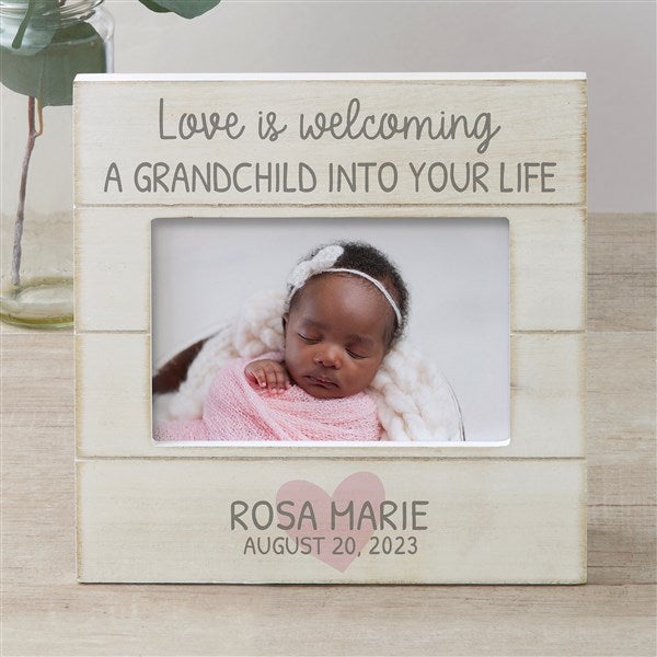 Love Is… Grandparents Personalized Shiplap Picture Frame- 4×6 Horizontal