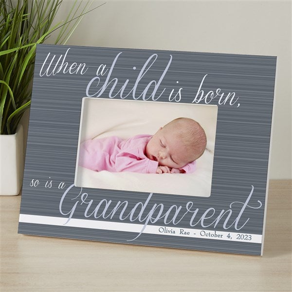 A Grandparent Is Born Personalized Frame-4×6 Tabletop