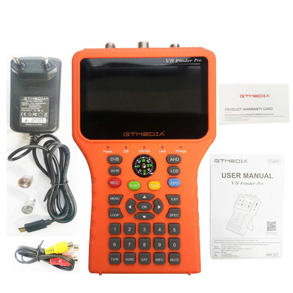 GTmedia V8 Finder Pro DVB-S2 DVB-T2 DVB-C AHD H.265 Satellite Meter Satellite Finder better than satlink ST-5150 ws-6933 vf-6800