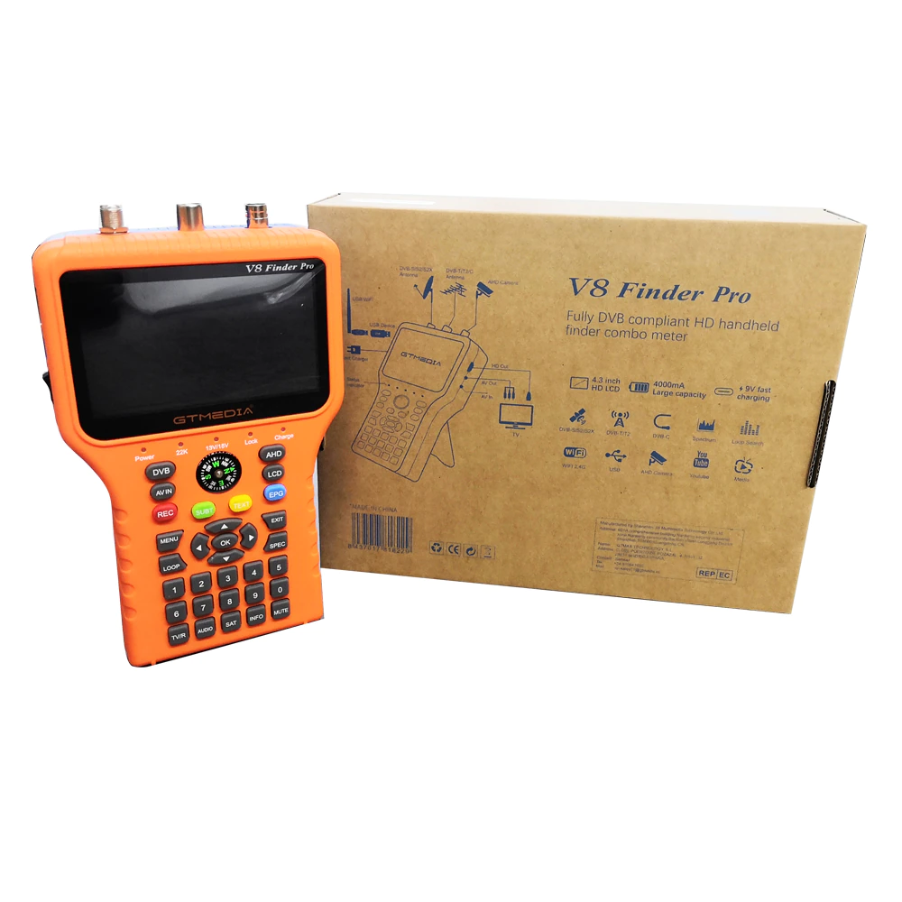 GTmedia V8 Finder Pro DVB-S2 DVB-T2 DVB-C AHD H.265 Satellite Meter Satellite Finder better than satlink ST-5150 ws-6933 vf-6800