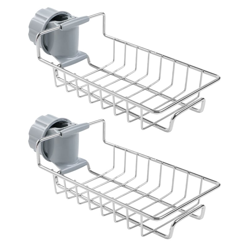 Adjustable Sink Drain Rack Sponge Storage Faucet Holder