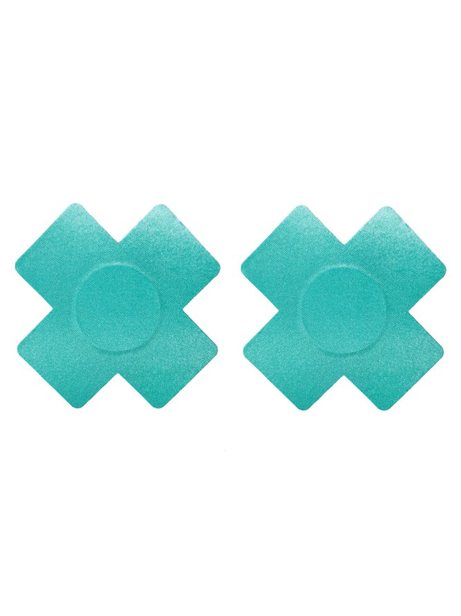 Multicolor Satin Disposable Cross Nipples