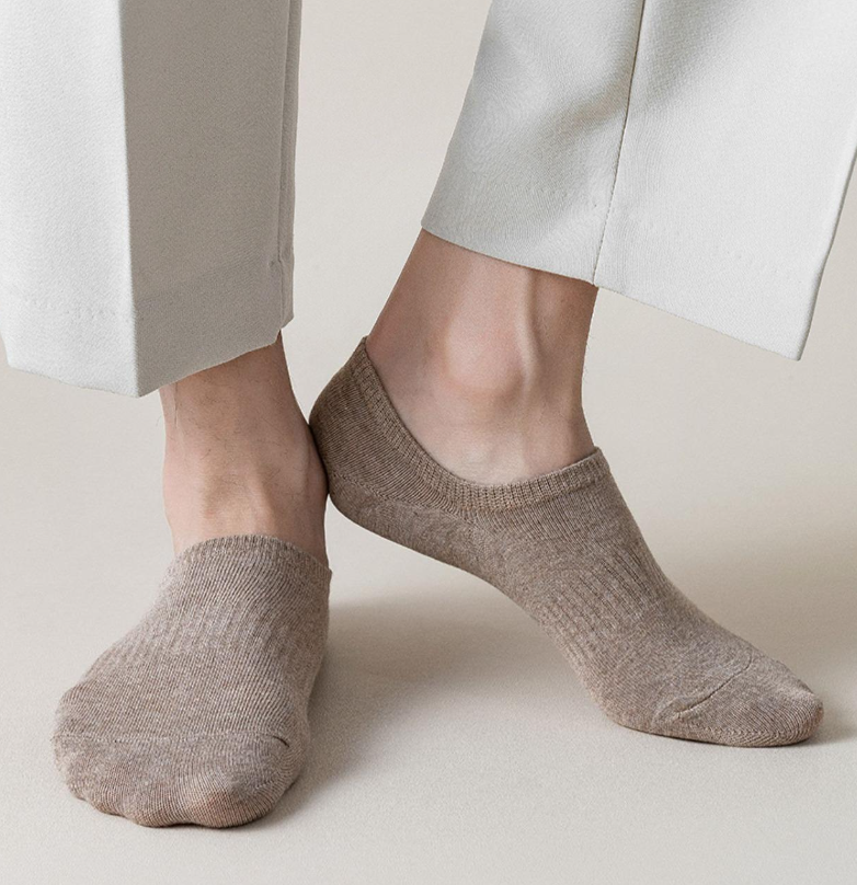 Shallow mouth summer thin invisible socks for men