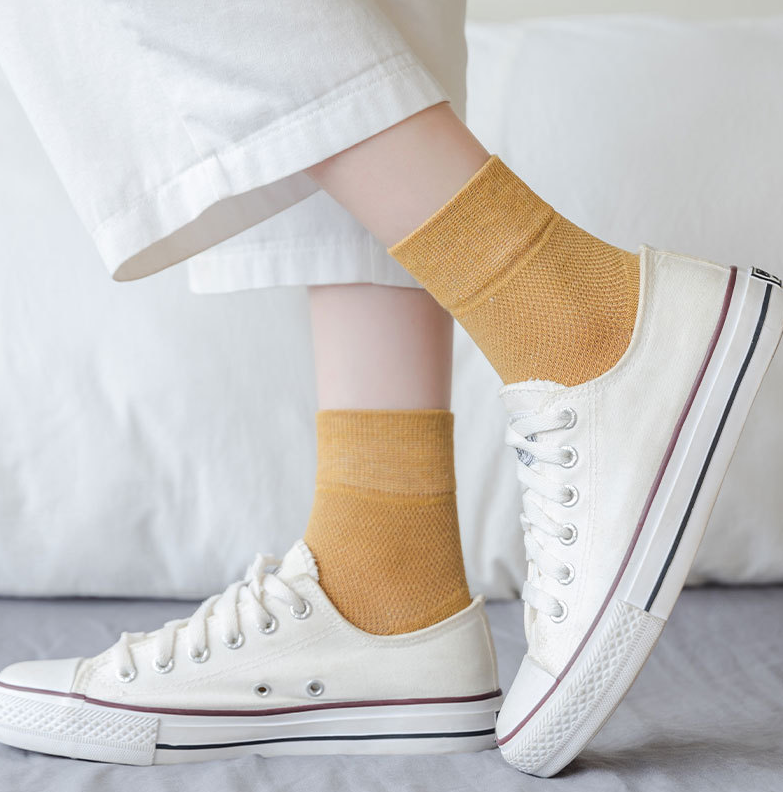 Men's Summer Boat Socks Solid Color Cotton Socks