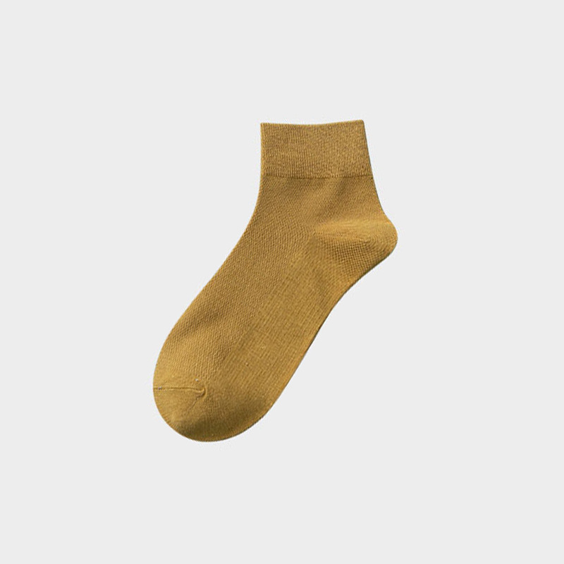 Men's Summer Boat Socks Solid Color Cotton Socks