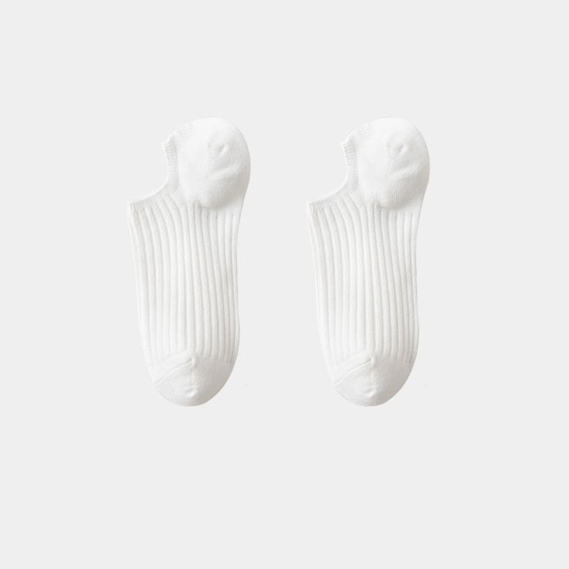 Spring and summer thin solid color Japanese double-needle invisible socks