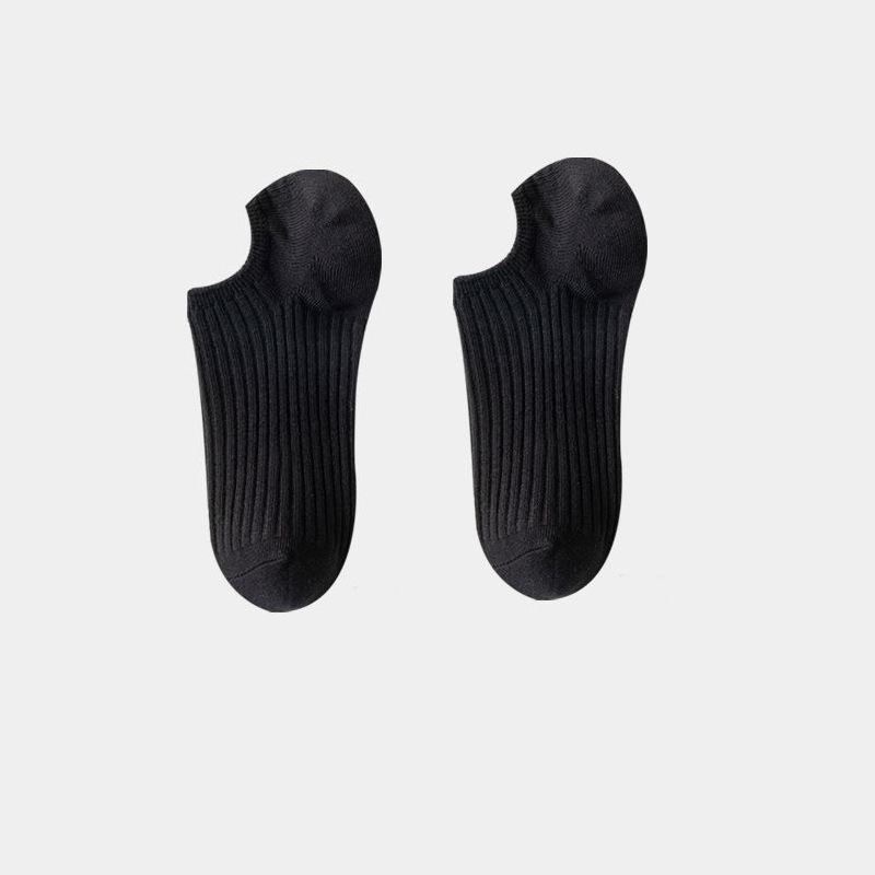 Spring and summer thin solid color Japanese double-needle invisible socks