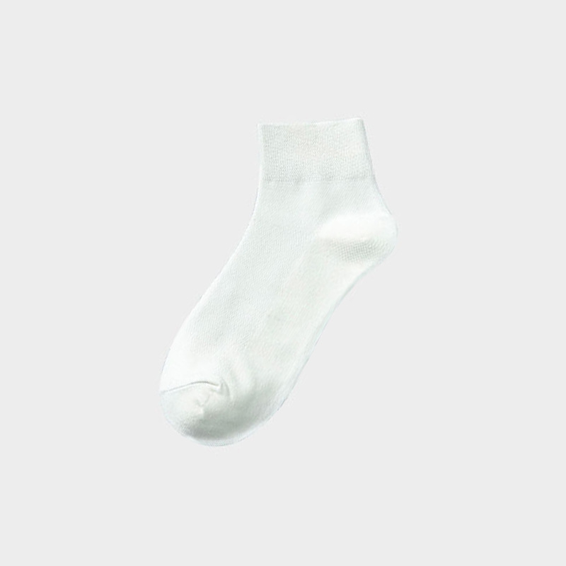 Men's Summer Boat Socks Solid Color Cotton Socks