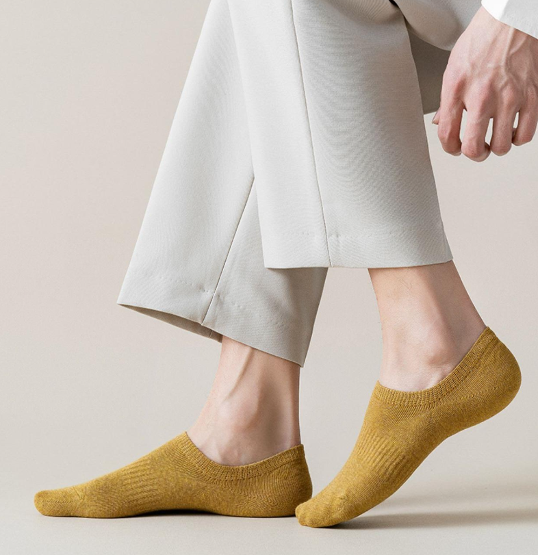 Shallow mouth summer thin invisible socks for men