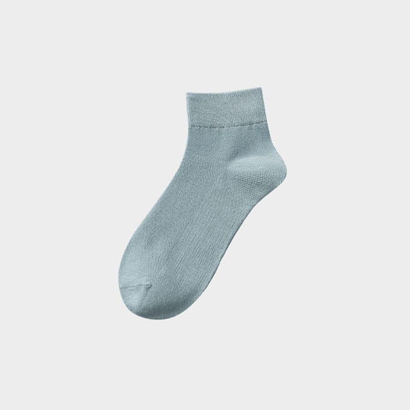 Men's Summer Boat Socks Solid Color Cotton Socks