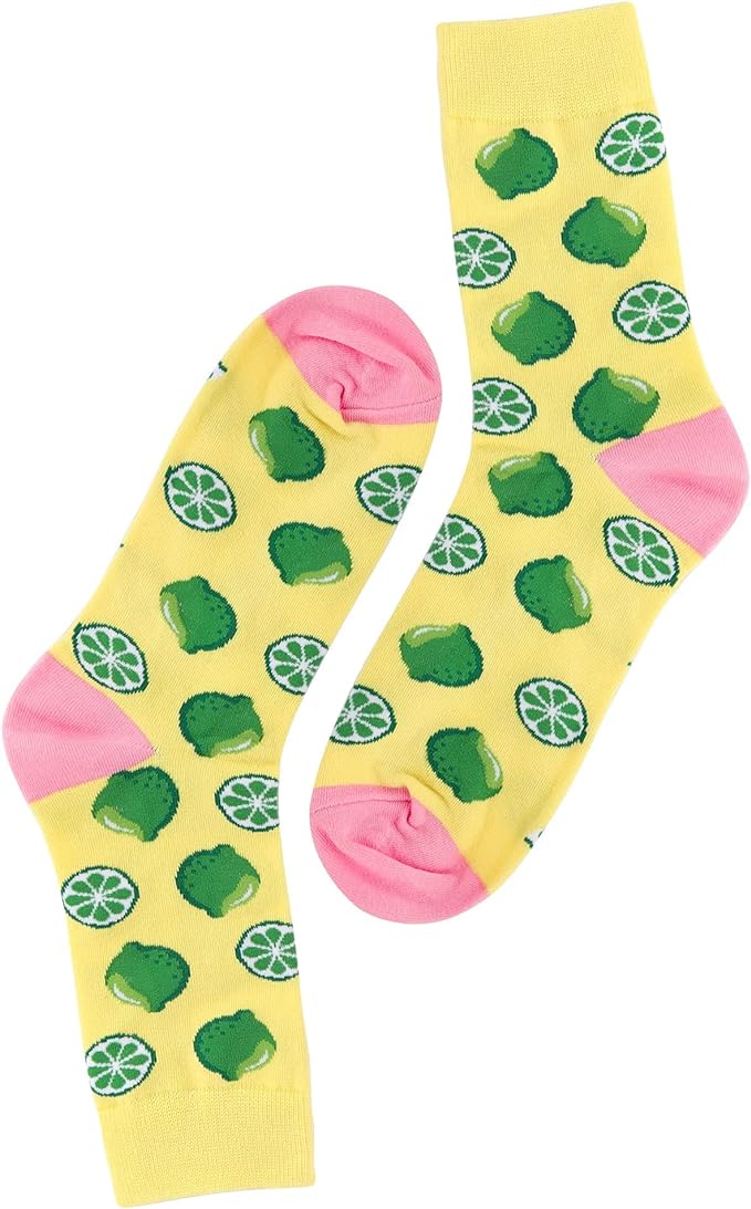 Women's Fruit Small lemon Art Cotton Socks